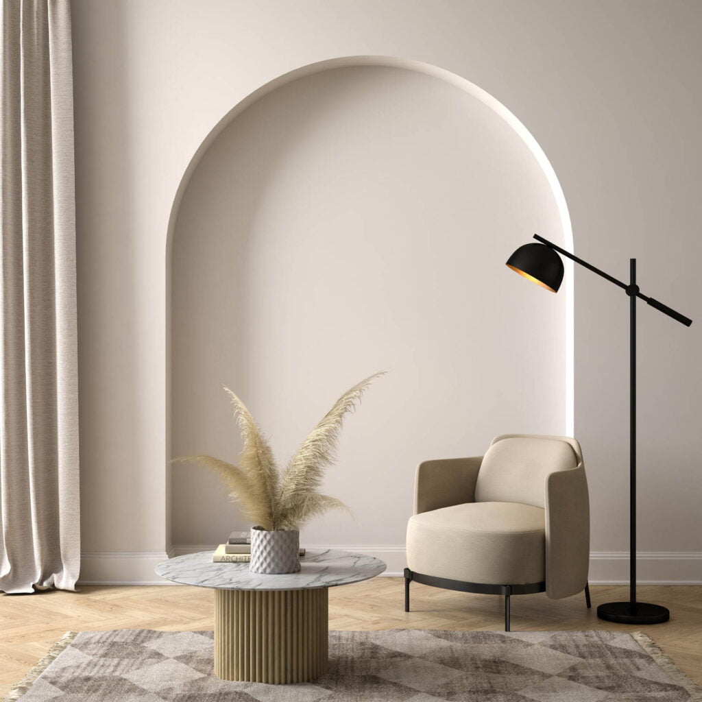 Global Design Inspirations: Exploring Cultural Influences in Interiors 2 modern style conceptual interior room 3d illustration